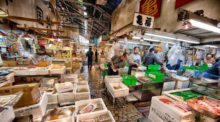Рыбный рынок Цукидзи и мастер-класс по приготовлению суси (English)