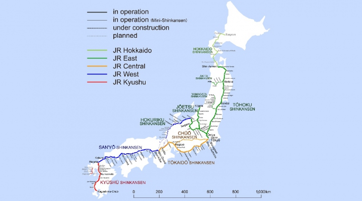 сеть японских высокоскоростных дорог синкансэн