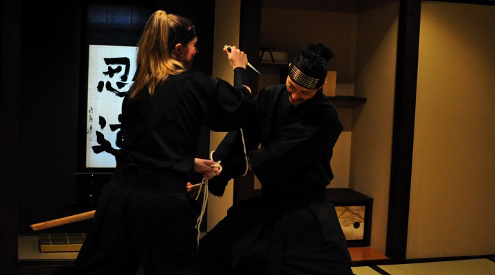 Тренировка ниндзя в додзё в Киото