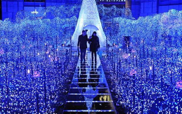 рождественская иллюминация в Токио